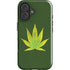 Marijuana Leaf Light Green iPhone 16 Plus Impact Case